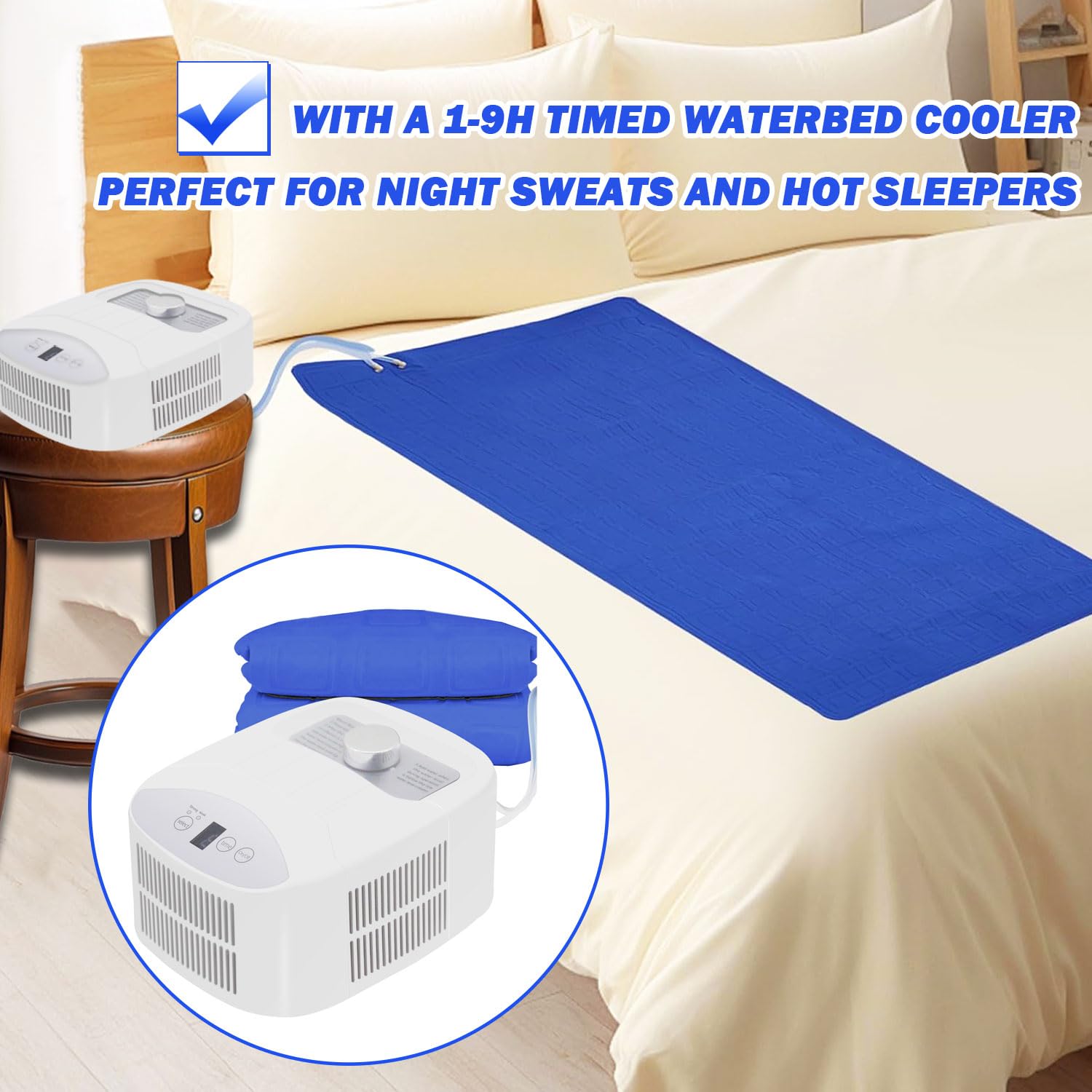 冷却マットレスパッド Water cooling mattresspad Amazon.com: Water Cooling Mattress Pad, Bed Cooling System